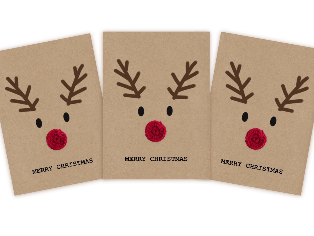 Weihnachtskarten-Set 32 Stück – 4 Lustige Rentier-Designs, Innen Bedruckt – Umweltfreundlich & In UK Hergestellt