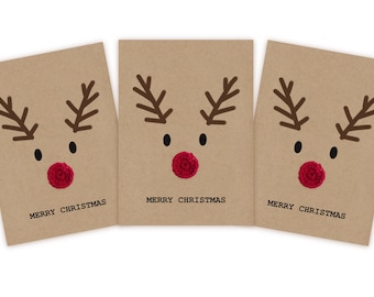 5 Tarjetas De Navidad Divertidas – Tractor Renos Rescate RAC – Regalo Envidia Katesart