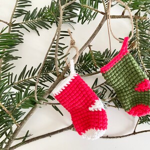 Weihnachtsstrumpf-Verzierung Plastikfreie Eco-Weihnachtsdekoration für Baum Handgemachte Dekoration für Weihnachtsgeschenk Einzigartige Verzierung