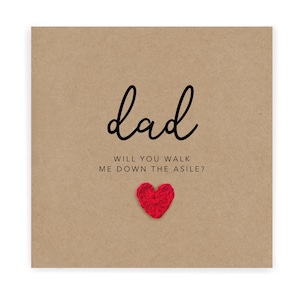 Wil je me door het gangpad lopen, mama, papa, stiefvader, mama en papa, bruiloft wil je kaart, loop me door het gangpad papa kaart, opa