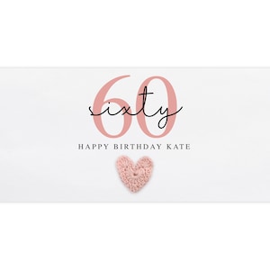 Carteira personalizada para aniversário de 60 anos, envelope para dinheiro personalizado, carteira, vale-presente, presente de aniversário, envelope para dinheiro, aniversário de 60 anos
