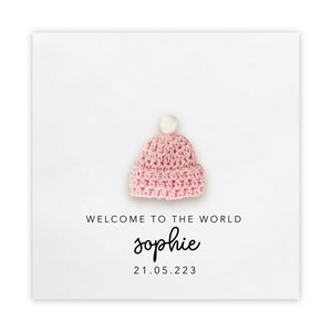 Gepersonaliseerde nieuwe babykaart, aandenken babykaart, aangepaste Welcome to the World-kaart, gefeliciteerd babykaart, nieuwe babykaart, aandenken