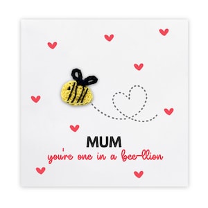 Tarjeta del Día de las Madres de Abeja, Tarjeta Divertida del Día de las Madres, Tarjeta Linda del Día de las Madres, Para ella, Feliz Día de las Madres, Abeja