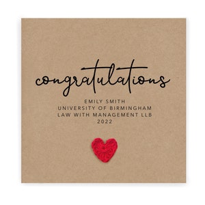 Biglietto di laurea personalizzato, Biglietto celebrativo, Biglietto d'auguri per la laurea, Biglietto di congratulazioni, Biglietto di laurea, Personalizzato