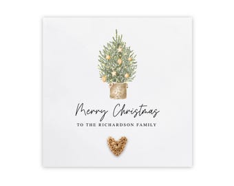 Personalisierte Familie Weihnachtskarte, Familienkarte, personalisierte Weihnachtskarte, Weihnachtsfamilienkarte, Benutzerdefinierte Baum Familienkarte