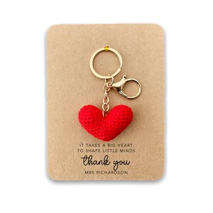 Cadeau de remerciement pour les enseignants, carte personnalisée pour professeur, carte pour aide-enseignant, carte coeur pour chambre d'enfant, cadeau pour professeur d'école, porte-clés, remerciement