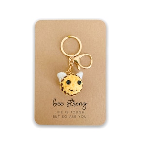 Be Strong, Supportive,  Keyring Gift, You got this, You are strong motivational support gift, Bee Keyring, Thinking of you gift, Sympathy