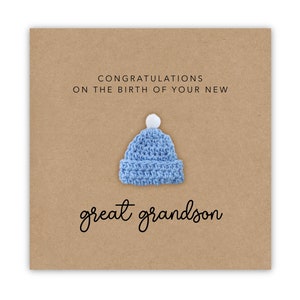 Carte de félicitations pour un arrière-grand-parent, carte pour une nouvelle grand-mère, félicitations pour la naissance de votre arrière-petit-fils, carte pour un nouveau bébé