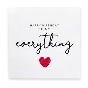 Happy Birthday To My Everything Karte, Geburtstagskarte, Geburtstagskarte für Freundin, Freund, Ehemann, Frau, Verlobter Geburtstag, Happy Birthday