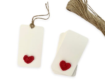 Rustikale Kraft Herz Tags, Geschenkanhänger, weiß, Hochzeit Tags, Geschenkanhänger, Geburtstag Tags, Geschenkanhänger, Handgemacht Geschenkanhänger