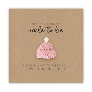 Joyeux anniversaire oncle à être carte de Bump, oncle à être, joyeux anniversaire oncle, oncle à être carte d'anniversaire Love Bump, carte d'anniversaire, carte oncle