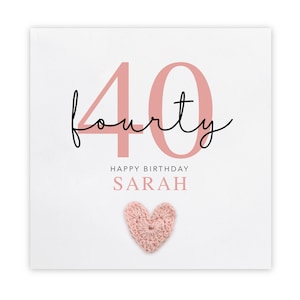Personalised 40th Birthday Card, Fabulous And 40 Birthday Card, 30th Birthday Card For Her, And Thirty,  40th, Birthday Card