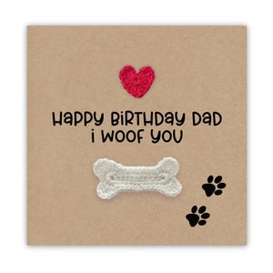 Alles Gute zum Geburtstag für den besten Hundevater, Geburtstagskarte vom Hund, Geburtstagskarte Hund, Geburtstagskarte lustig, ich woof Sie, Hundepapa-Karte