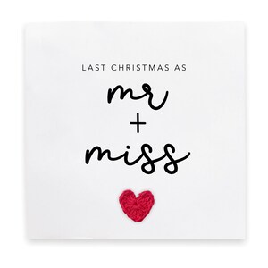 Verlobungs-Weihnachtskarte für Paare, verlobte Weihnachtskarte, Weihnachten als meine Verlobte, Mr und Mrs, Husband And Wife Weihnachtskarte