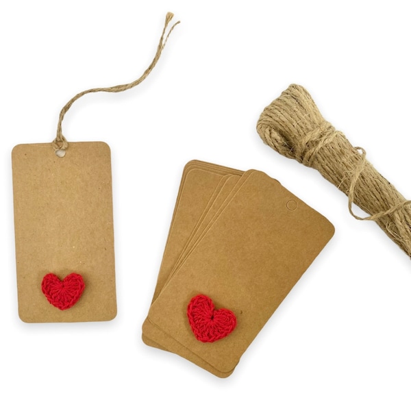 Rustic Kraft Heart Tags, Handmade Gift Tag, Kraft, wedding tags, Christmas Tags, Birthday Tags, Gift Tags, Present Tag, Handmade