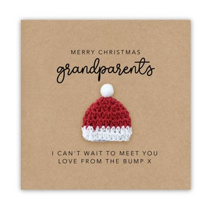 Feliz Natal para os avós da Bump, lindo cartão de Natal para os avós, papai para ser cartão de Natal, cartão de Natal da Bump