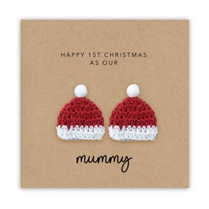 1. Weihnachten als Mama Zwillinge, glückliches erstes Weihnachten als meine Mama, Zwillinge erste Weihnachtskarte, frohe Weihnachten Mama, Karte von Zwillingen