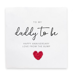 Papá para ser tarjeta de aniversario, para que mi papá sea, tarjeta de aniversario para él, tarjeta de aniversario de embarazo, papá para ser tarjeta de The Bump, bebé