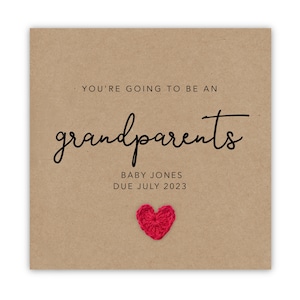 Vous allez être une carte de grands-parents, faire-part de grossesse, grand-père, future grand-mère, nouveau-né grossesse, envoyer au destinataire