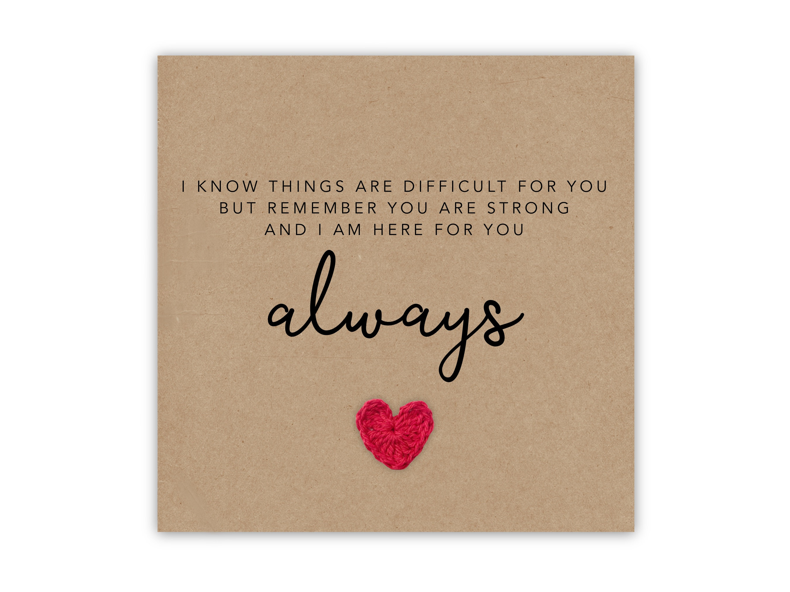 Here for You Always Card, Sympathy Card, Feel Better Soon Card, Hard ...