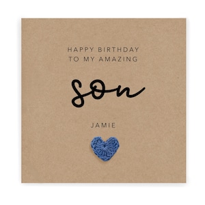 Joyeux anniversaire personnalisé à un fils merveilleux, joyeux anniversaire fils, anniversaire de fils, carte pour lui, carte personnalisée de joyeux anniversaire pour fils