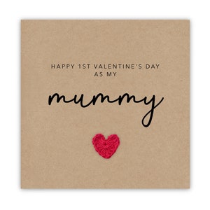Biglietto di San Valentino per la mamma, biglietto di buon primo San Valentino per la mamma, biglietto di San Valentino per la mamma, regalo di buon San Valentino per la mamma, dal bambino