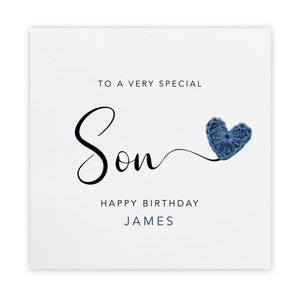 Cartão de aniversário personalizado para filho, cartão para filho, cartão de aniversário, cartão feito à mão para filho, sobrinha de feliz aniversário, feliz aniversário para ele