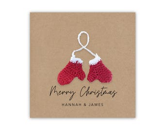 Gepersonaliseerde kerstkaart voor koppels, pasgetrouwde kerstkaart, meneer en mevrouw Kerstmis, kerstkaart man en vrouw, stel