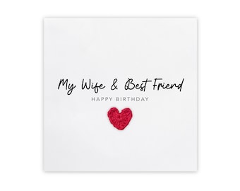 To An Amazing Wife  Happy Birthday, Wife Birthday Card Birthday Card, Wife Birthday Card, Wife Birthday, Any Age, Card for her