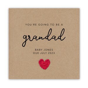 Personalizzato Biglietto per nonno, Biglietto per l'annuncio della gravidanza, Futuro nonno, Gravidanza per il nuovo bambino, Invia al destinatario