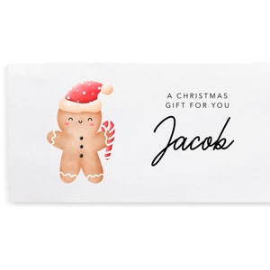Personalisierte Frohe Weihnachten Geldbörse, Personalisierter Geldumschlag, Geschenkmappe, Geschenkgutschein, Weihnachtsgeschenk, Geschenk Geldumschlag