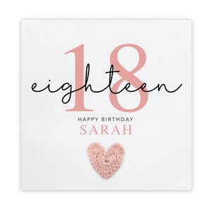Carte d'anniversaire personnalisée 18 ans, fabuleuse carte d'anniversaire 18 ans, carte d'anniversaire 18 ans pour elle et carte d'anniversaire 18 ans 18 ans