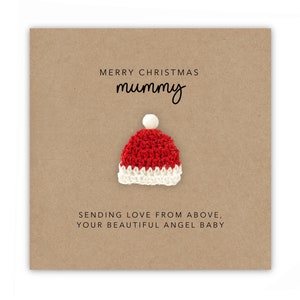 Vrolijke kerstkaart voor mama van baby in de hemel, rouwende moeder babyverlieskaart, engelbaby, kerstregenboogbabykaart, uit de hemel