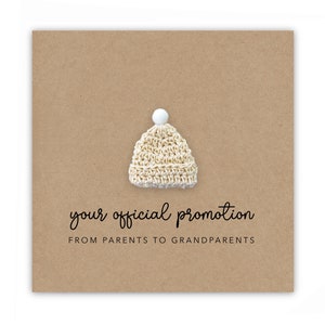 Pregnancy Announcement Card, Your Official Promotion Notice From Parents to Grandparents, Baby reveal, Card to Grandparents, Announcement