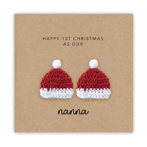 Première carte de Noël de grand-mère grand-mère de jumeaux, carte de Noël grand-mère, première carte de Noël pour grand-mère carte de Noël grand-mère nanna à jumeaux