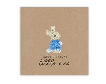 Happy Birthday Little One, To A Special Daughter, First Birthday Card, Rabbit Birthday Card, Cute Birthday, 1st Birthday Card, Birthday