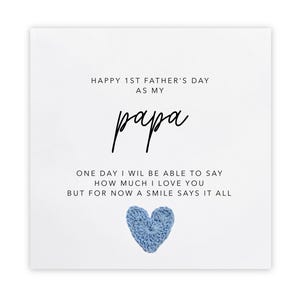 Première carte papa fête des pères, pour notre première carte de fête des pères, carte pour papa, carte de fête des pères, de bébé, carte papa papa