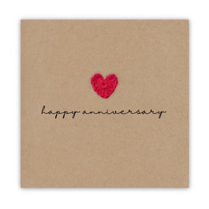 Biglietto di matrimonio semplice personalizzato per felice anniversario - Biglietto per moglie - Biglietto del marito - Invia al destinatario