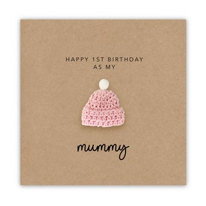 Alles Gute zum 1. Geburtstag als meine Mama, Andenken Geburtstagskarte, Waldland, als meine Mama, Geburtstagskarte für Mama vom Baby, süsse Geburtstagskarte, Mama