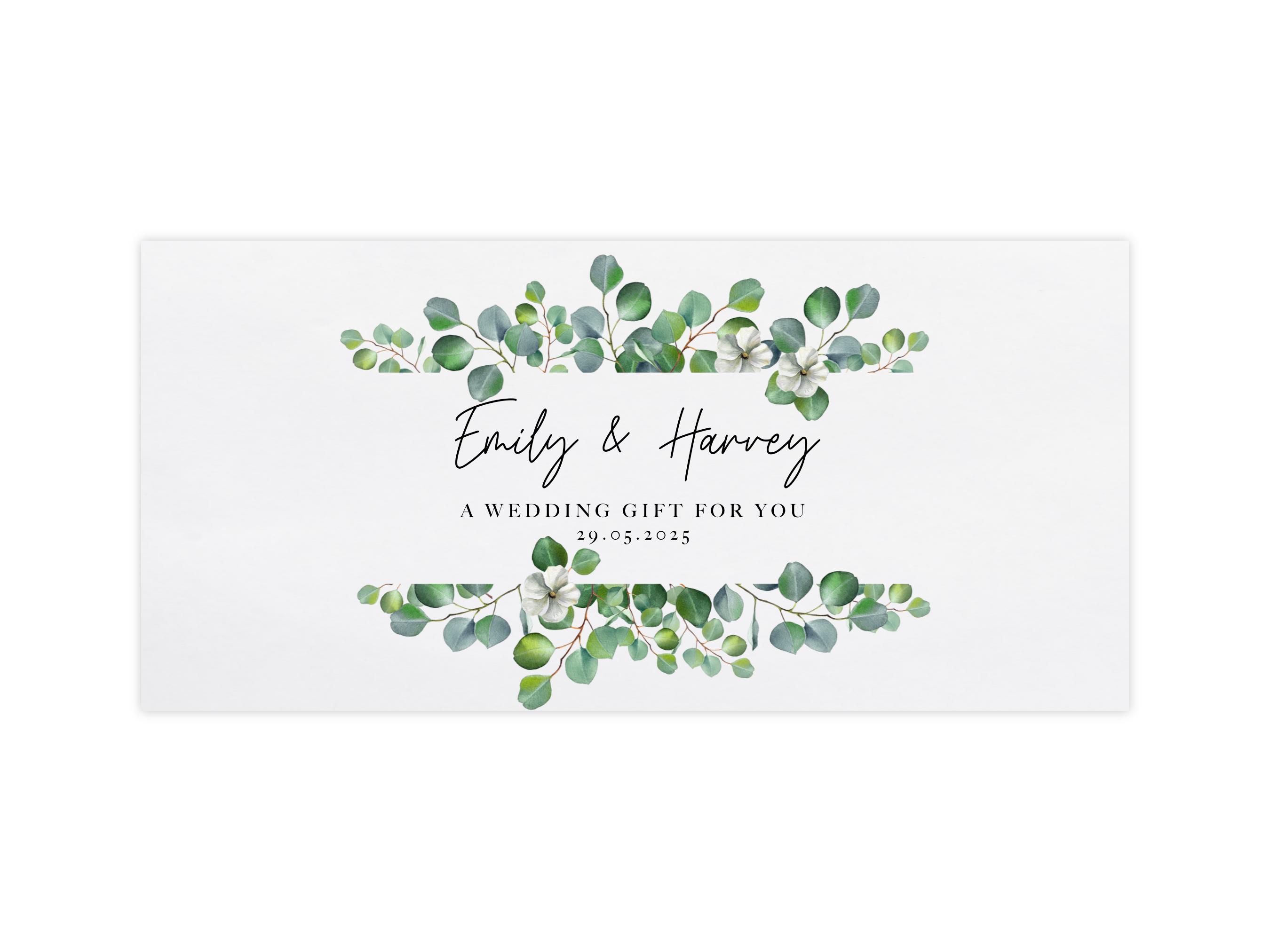 Personalised Wedding Funds Money Wallet, Gift Money, Cash Envelope, Gift