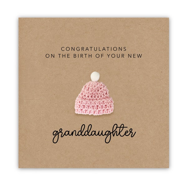 Congratulations Card For A Grandparent, Card For A New Grandma, Congratulations On The Birth On Your Granddaughter, New Baby Card, Recipient