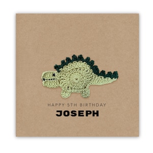 Gepersonaliseerde dinosaurus, gelukkige verjaardag, elke leeftijd, dinosaurus verjaardagskaart voor hem, gelukkige verjaardag gepersonaliseerde dinosauruskaart