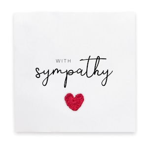 Bereavement card, Sympathy card, Sorry for your loss card, thinking of you, with sympathy card, Thinking of you Card, Sympathy