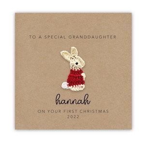 1ère carte de Noël personnalisée, première carte de Noël, petite-fille 1ère carte de Noël, fille 1ère carte de Noël, petite-fille Noël