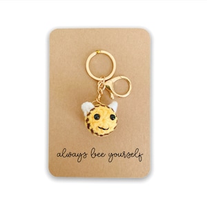 Geschenk für psychische Gesundheit, Thinking Of You Geschenk, Motivation, Schlüsselanhänger, Handgemachte Biene Schlüsselanhänger, Geburtstagsgeschenk, Geschenkidee, Self Care, Positiv, Bienen Geschenk