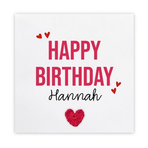 Carte de joyeux anniversaire personnalisée pour elle, carte d'anniversaire de fille, carte d'anniversaire de nièce, carte d'anniversaire pour lui, carte d'anniversaire spéciale pour elle