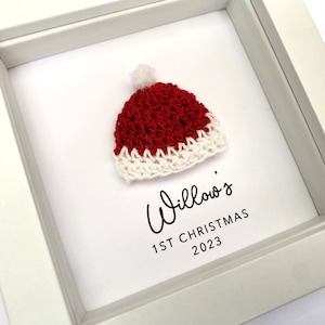 Cadeau personnalisé pour le premier Noël de bébé, cadre souvenir, étape importante pour bébé, décoration souvenir de Noël, 1er Noël de bébé, 1er Noël