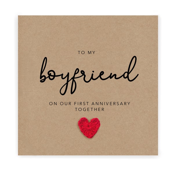 Anniversary Card for Boyfriend - Etsy UK