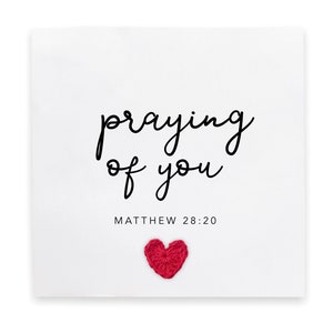 Christian Praying For Your thinking of you, Simple sympathy Card for her, Handmade Bereavement Christian Bible Verse ,Send to recipient