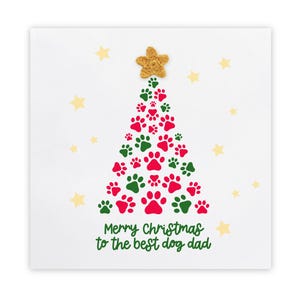 Cartão de Natal para o melhor pai de cachorro, Cartão de Natal do Cachorro, Cartão de Feliz Natal, Cartão para a Mãe do Cachorro, Feliz Natal para o pai do Cachorro